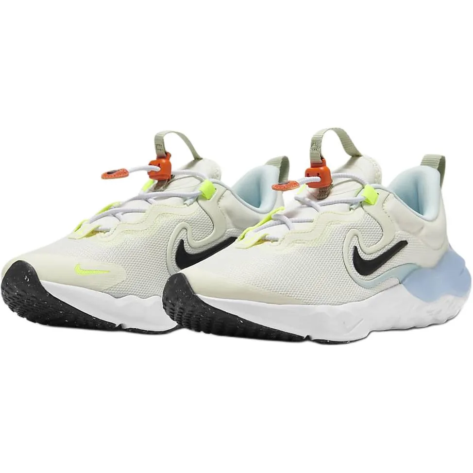 Nike Run Flow Slip Resistant Cushioning Rebound Breathable низкие детские кроссовки для бега White — фото 4