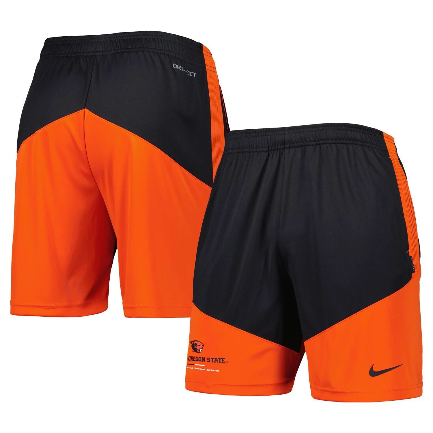 

Мужские черные/оранжевые шорты Oregon State Beavers Performance Player Nike