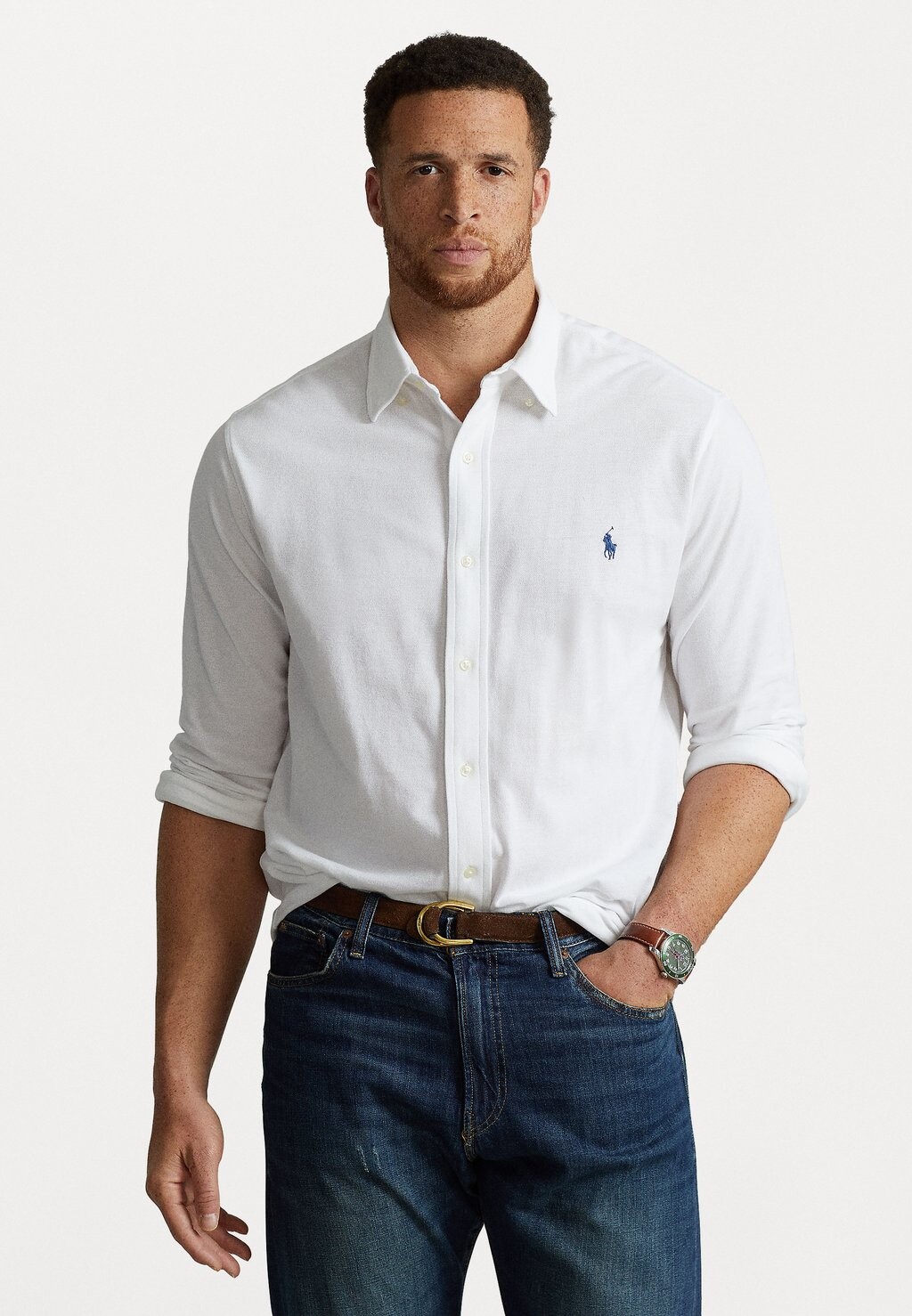 

Рубашка ДЛИННЫЙ РУКАВ Polo Ralph Lauren Big & Tall, белый