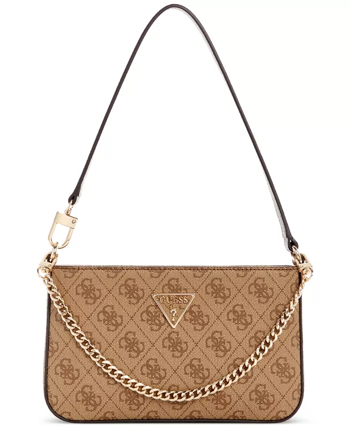 

Сумка Noelle Mini Top Zip Shoulder With Removeable Chain GUESS, коричневый