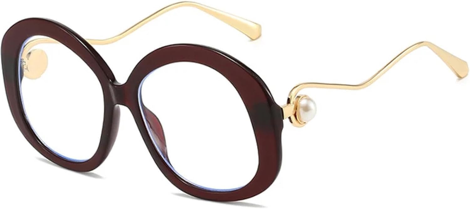 

Роскошные солнцезащитные очки в крупной металлической оправе овальной формы для женщин и мужчин, для активного отдыха, вождения, путешествий, с защитой от УФ-излучения UV400 TKKTLLT, Red Clear