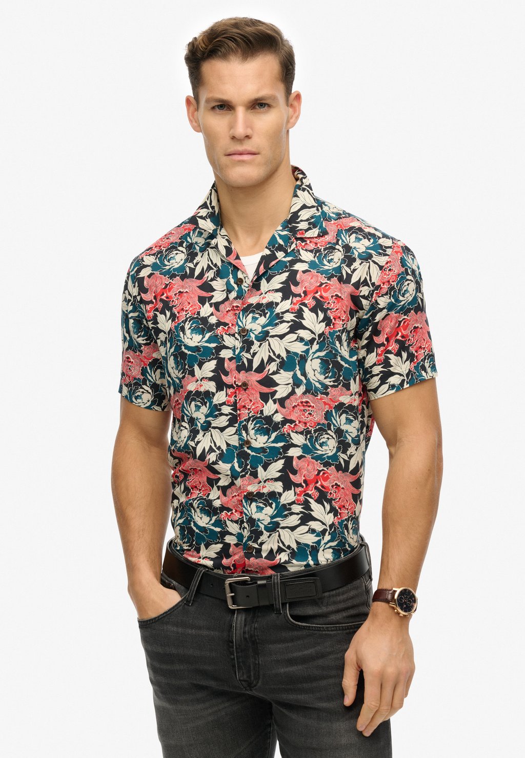 

Рубашка THE MERCHANT STORE-HAWAIIAN Superdry, синий