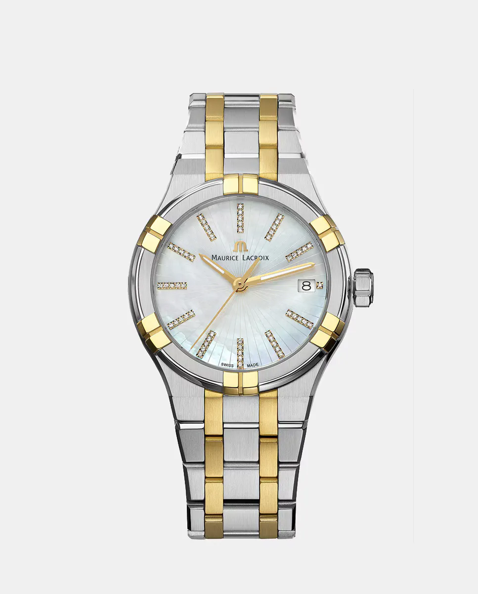 

Aikon 1106-PVY13-170-1 двухцветные женские часы из стали Maurice Lacroix, мультиколор