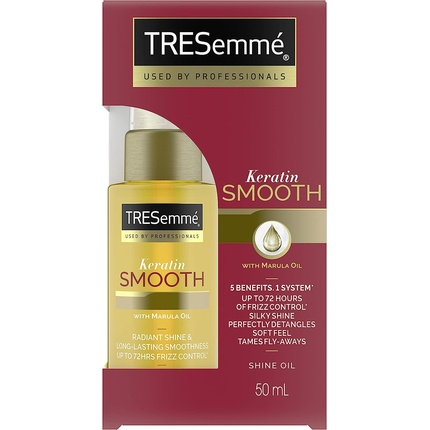 

Масло Pro Collection Keratin Smooth Shine с кератином и маслом марулы для мягких, блестящих и гладких волос 50 мл TRESemmé