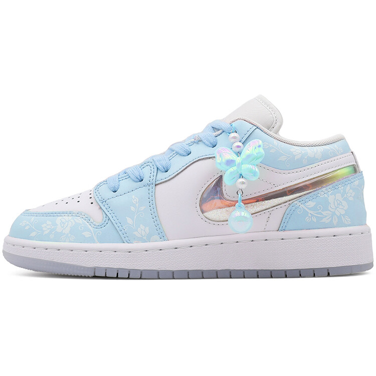 

Кроссовки Air Jordan 1 Vintage Basketball Shoes Women's Low-top Blue/white, белый/синий