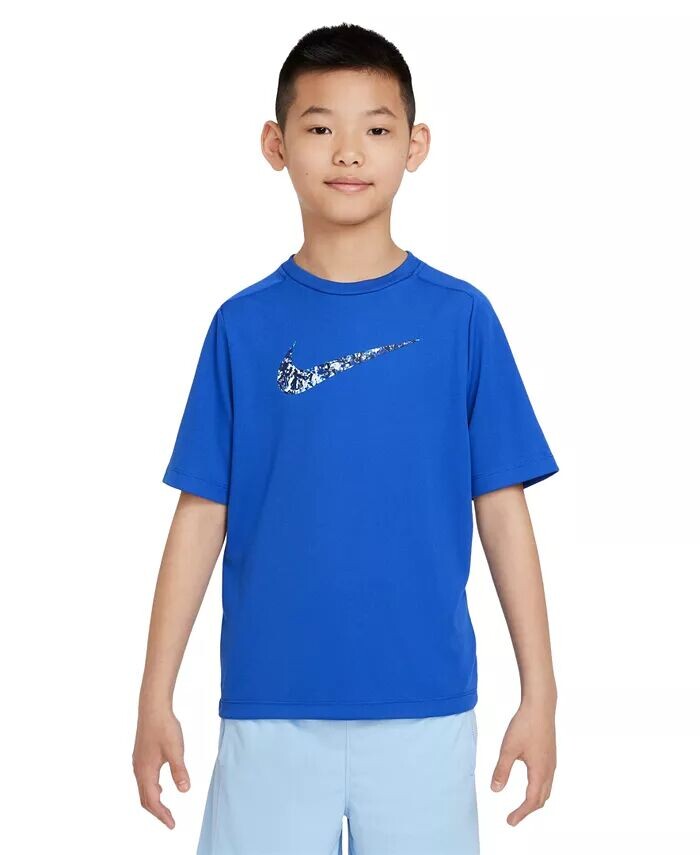 

Футболка с короткими рукавами Big Kids Multi Dri-FIT Nike, синий