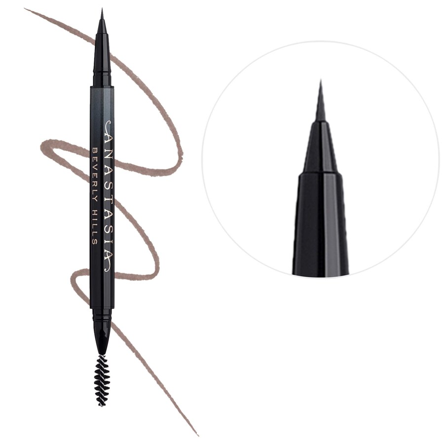 

Карандаш для бровей MicroStroke Detailing Brow Pen обеспечивает стойкость до 24 часов. Anastasia Beverly Hills, 0.01 oz/0.5 mL, Medium Brown