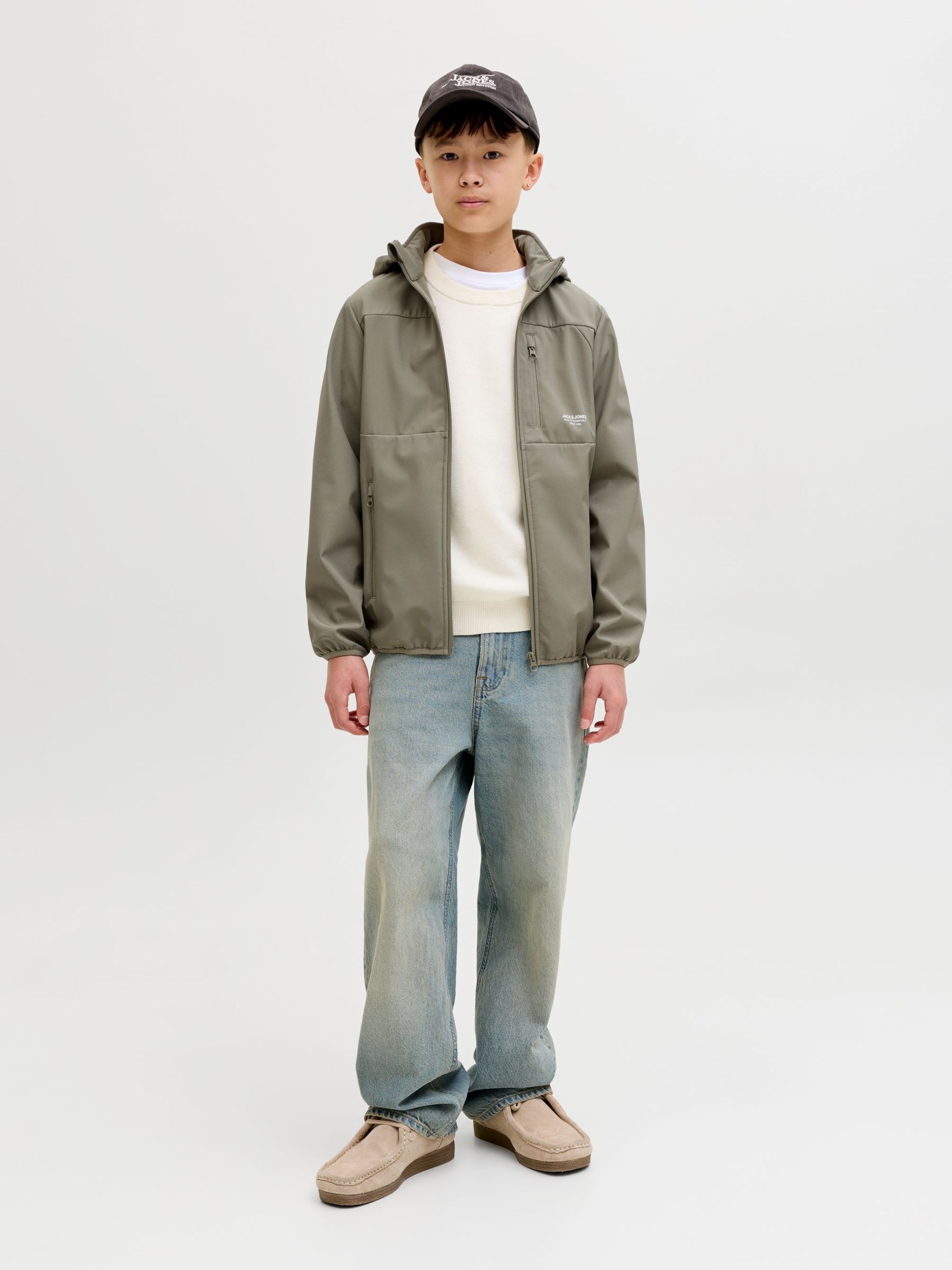 Jack & Jones Junior Куртка межсезонная 'JJTheo' в цвете Khaki — фото 4