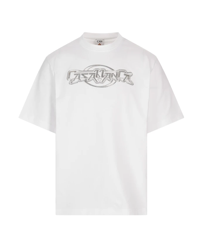 

Хромированная футболка Casablanca, белый