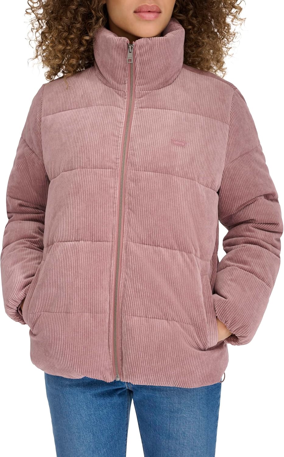 

Женская вельветовая куртка-пуховик Levi's Zoe (стандартные и большие размеры), New Rose Taupe Corduroy