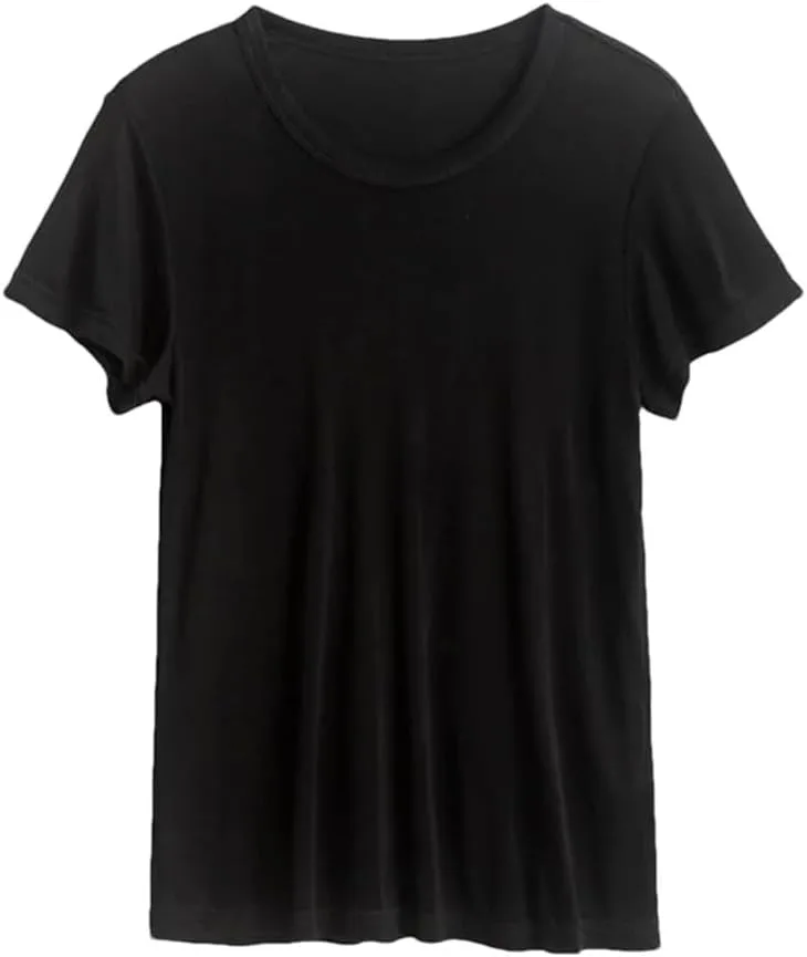 

Женская футболка с коротким рукавом Silk Stretch, летняя, базовый силуэт