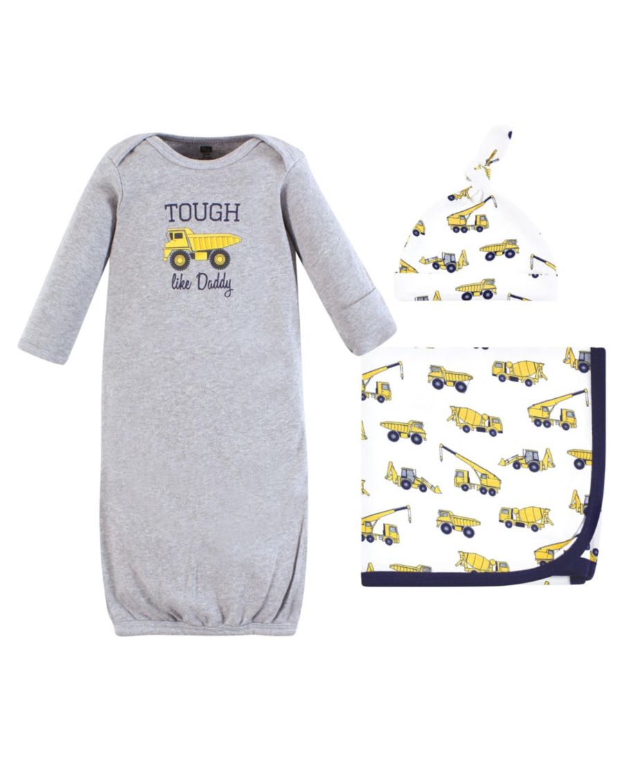 

Платье, пеленка и шапочка или повязка на голову Hudson Baby, Construction