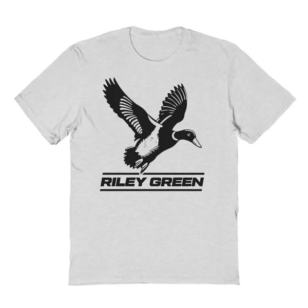 

Мужская футболка с графическим логотипом Riley Green Duck Licensed Character, цвет ash gray