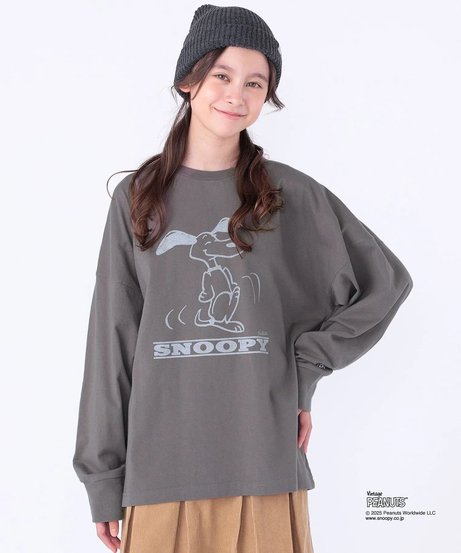Детская футболка SHIPS KIDS SNOOPY с длинным рукавом зелёная — фото 2