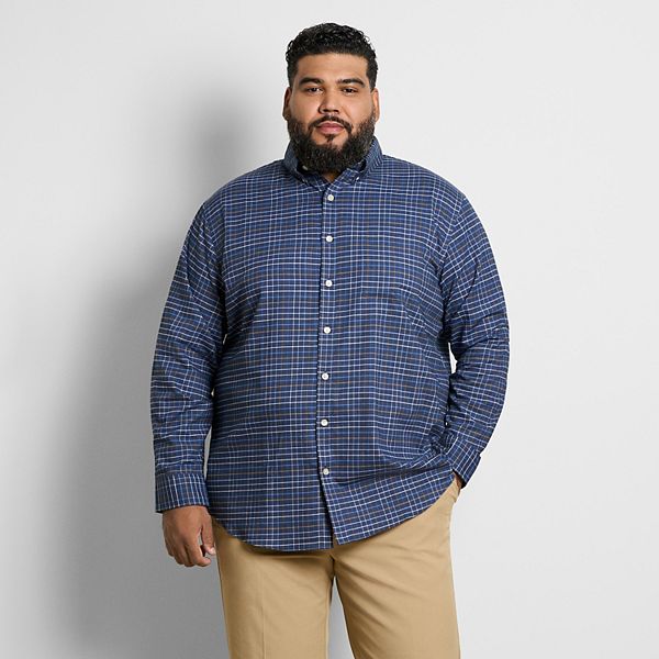 

Рубашка Big & Tall с длинным рукавом в клетку тэттерсолл Van Heusen