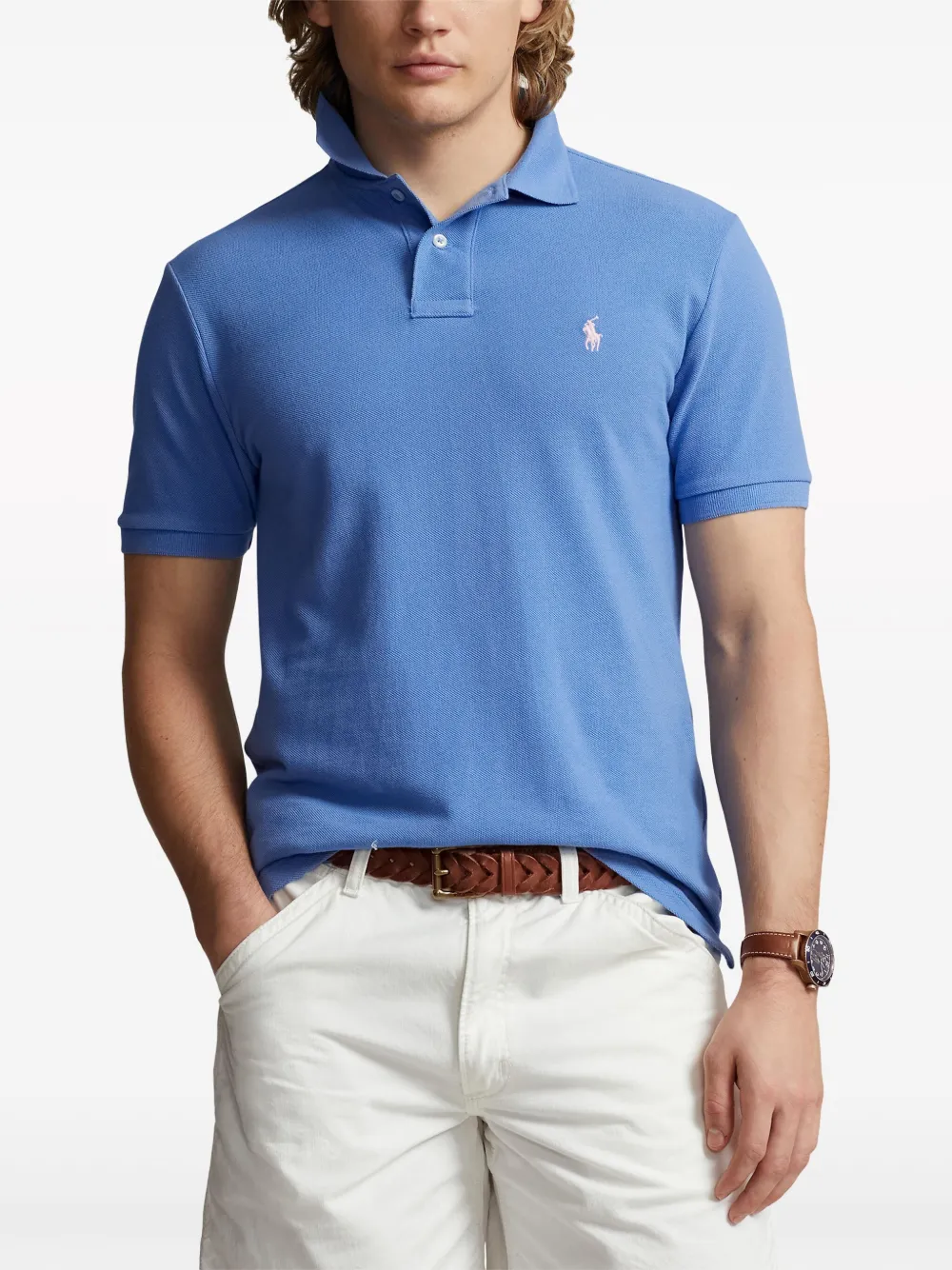 Рубашка поло с вышивкой Polo Pony POLO RALPH LAUREN, синий — фото 3