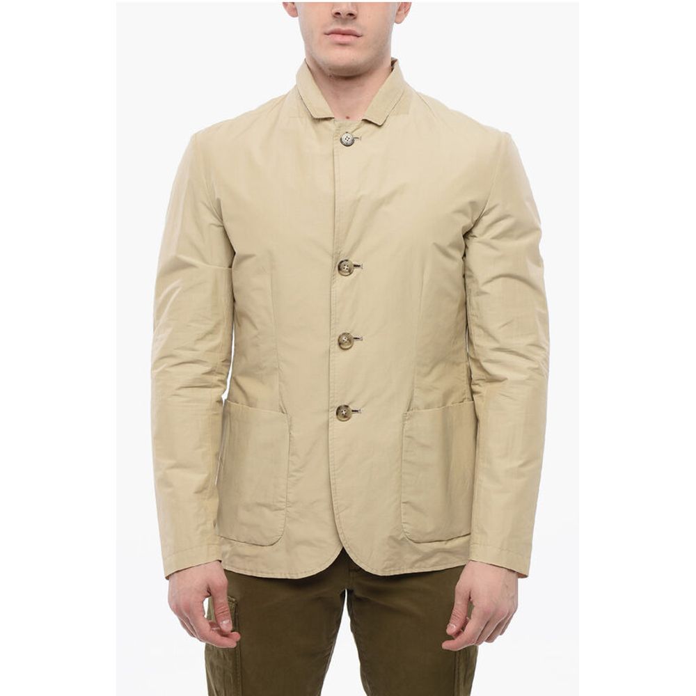 

Бежевые хлопковые куртки и пальто Woolrich, Beige, Бежевый, Бежевые хлопковые куртки и пальто Woolrich, Beige