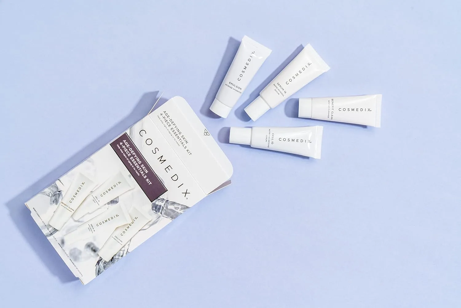 Набор для ухода за кожей лица COSMEDIX Age-Defying Starter Kit: очищающее средство, сыворотка и интенсивный увлажнитель — фото 4