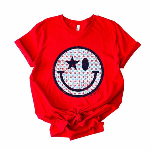 

Футболка SWSmiley с патриотическими звездами Simply Sage Market