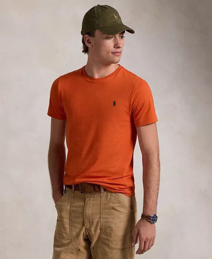 

Мужская классическая футболка с круглым вырезом Polo Ralph Lauren, оранжевый