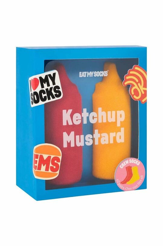 

Носки «Кетчуп и горчица» 2 шт. Eat My Socks, мультиколор