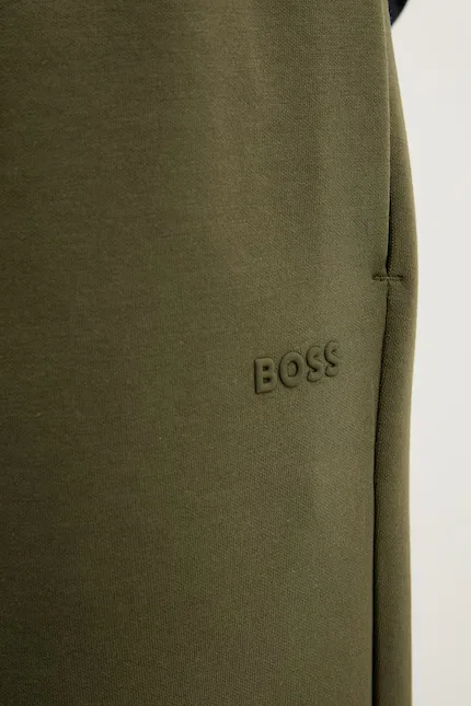 Спортивные штаны из хлопка с эластаном Hadiko BOSS Green, зеленый — фото 4
