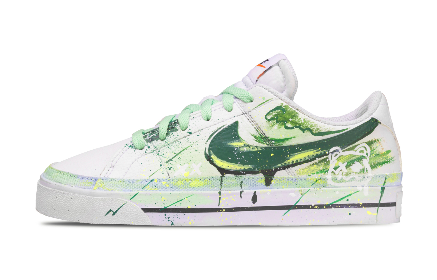 

Nike Court Legacy Green Miracle Canvas Кроссовки из кожи, износостойкие, легкие, дышащие и нескользящие, низкие