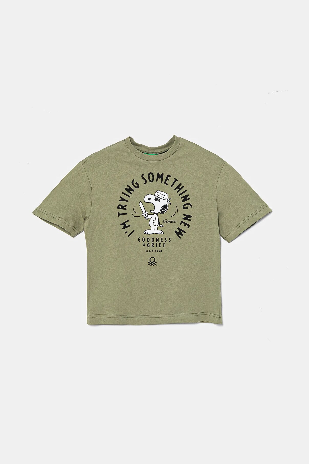 

Футболка из хлопка для детей United Colors Of Benetton, зеленый