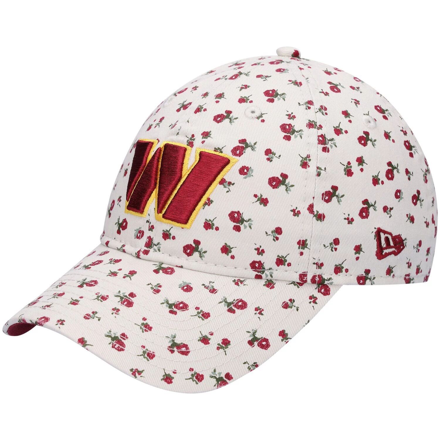 

Женская регулируемая шляпа New Era Cream Washington Commanders с цветочным принтом Ivy 9TWENTY New Era