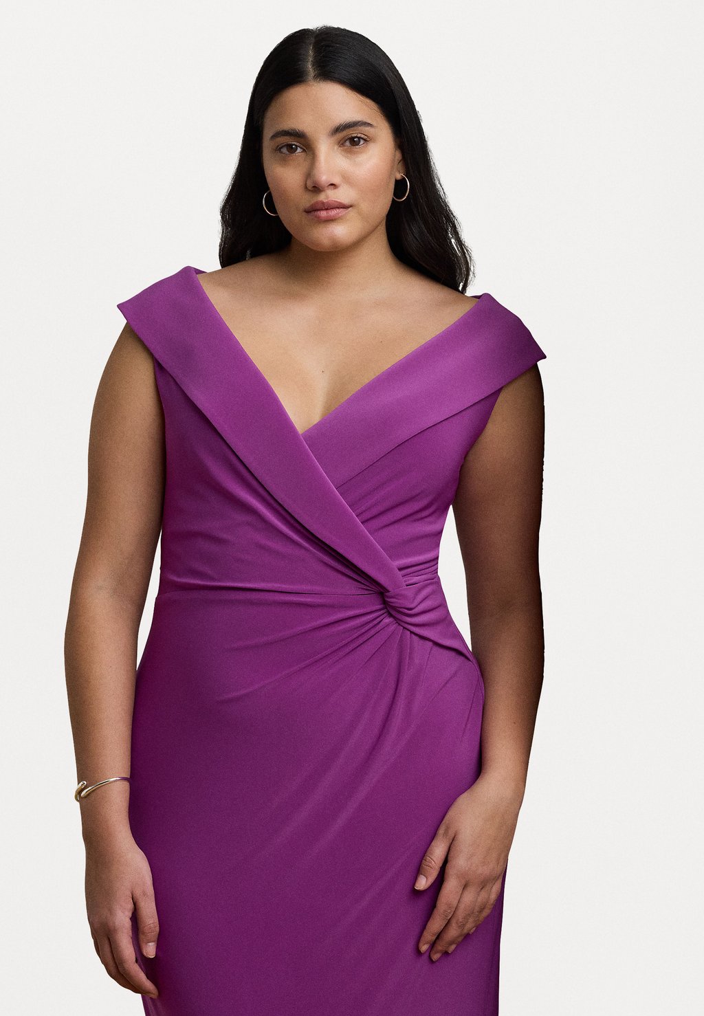 

Платье JERSEY OFF THE SHOULDER GOWN - Jersey dress Lauren Ralph Lauren Woman, фиолетовый