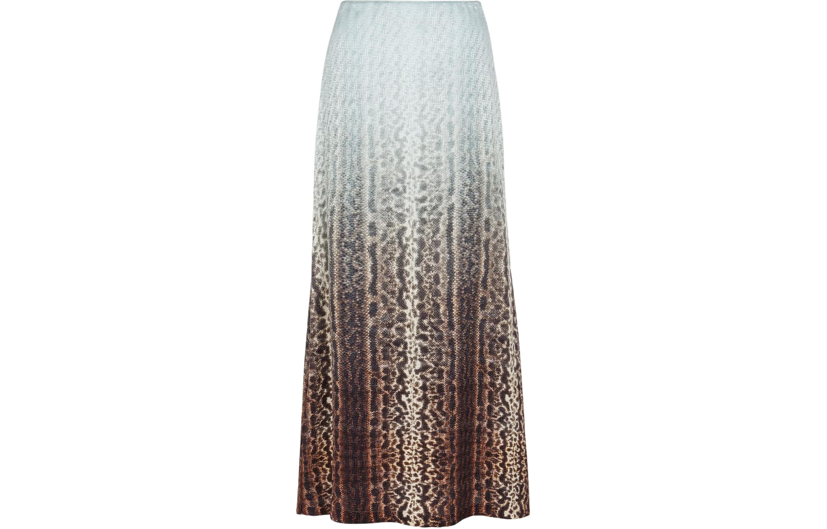 

Юбка макси Ff Motif FENDI, светло-синий