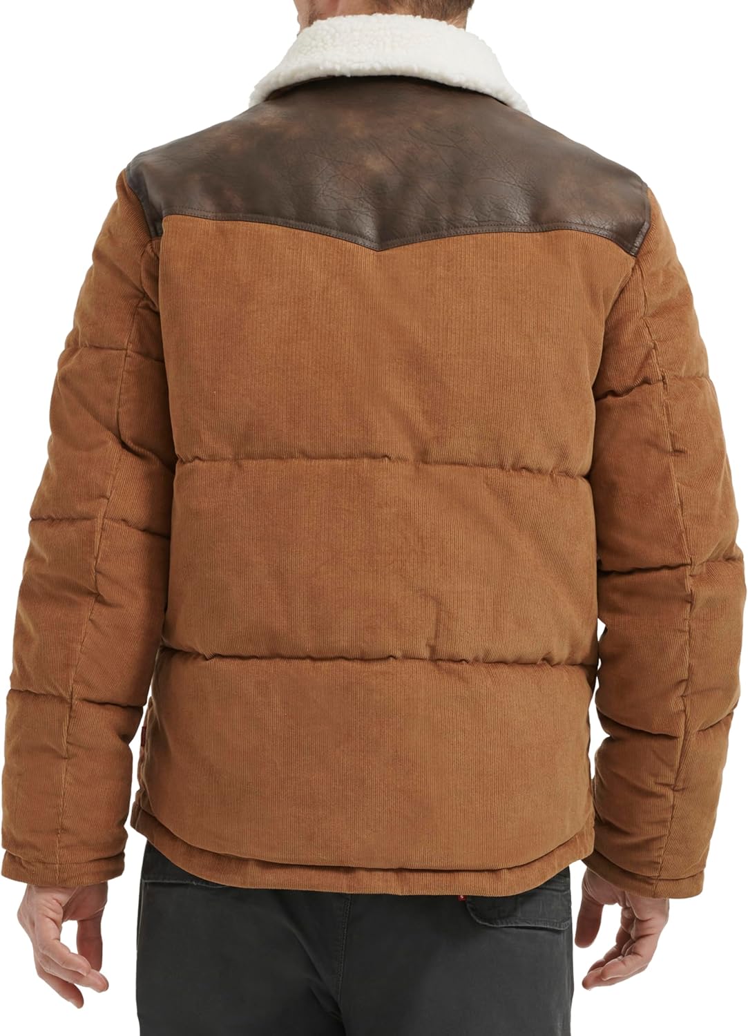 Мужская куртка Levi's Out West из смешанной ткани Levi's Men's Out West, Brown Corduroy — фото 4