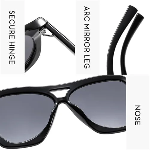 

Ретро-солнцезащитные очки неправильной формы для женщин и мужчин, винтажные солнцезащитные очки с увеличенной оправой, защита от УФ-излучения UV400 MTZJH, 4