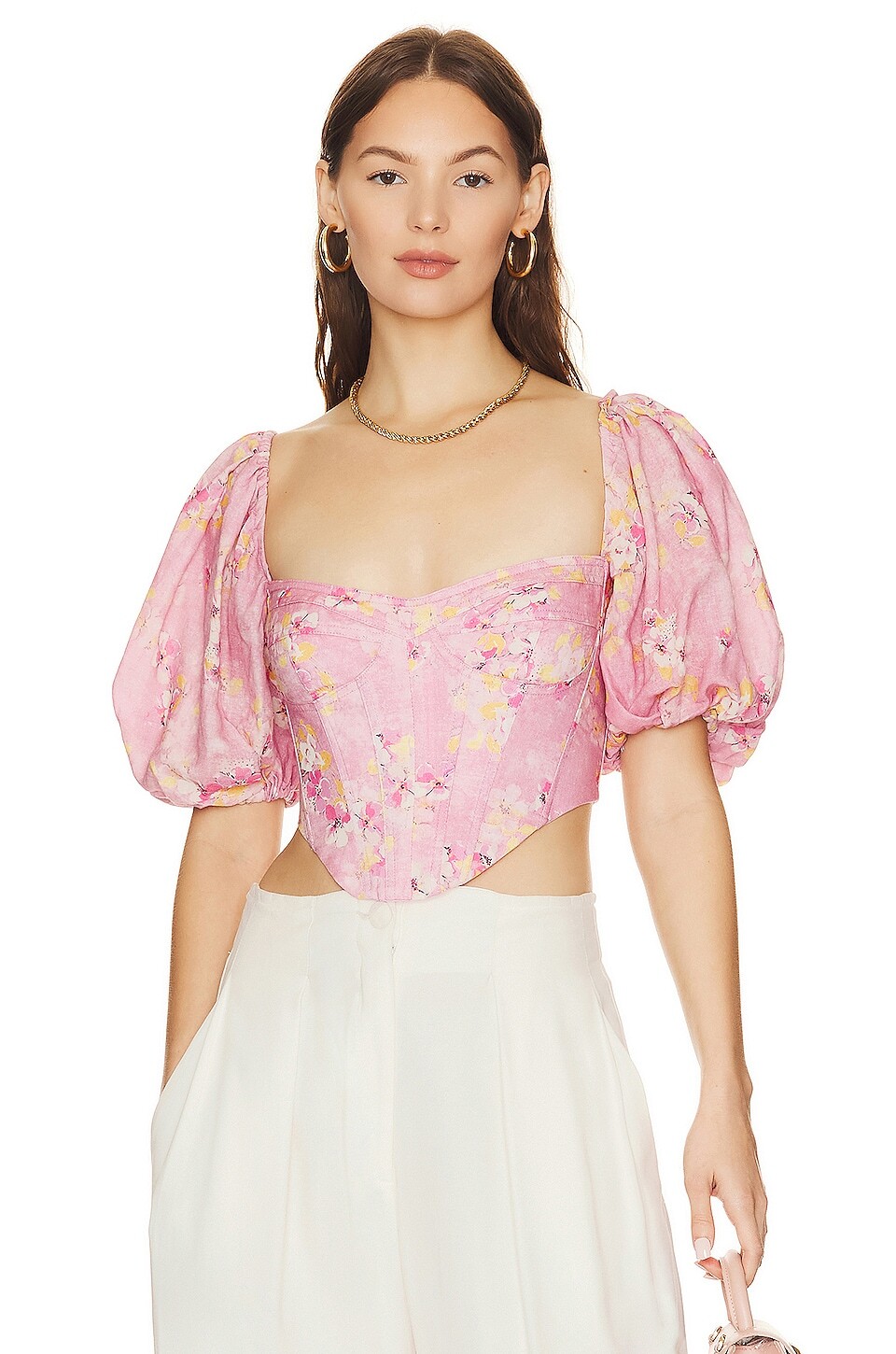 

Топ Bardot Kiah Corset, цвет Pink Garden
