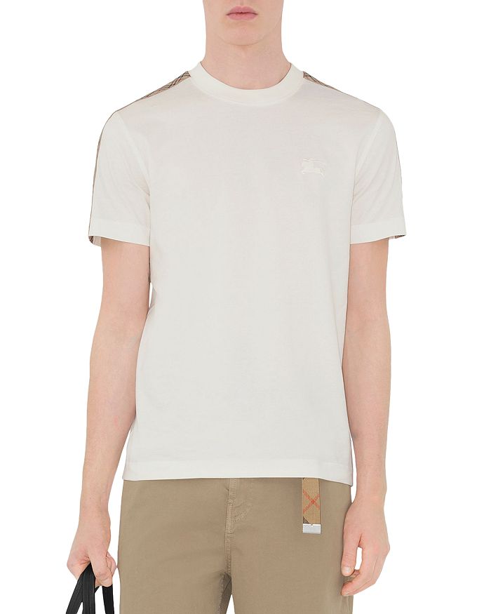 

Футболка Check Trim из хлопка Burberry, белый