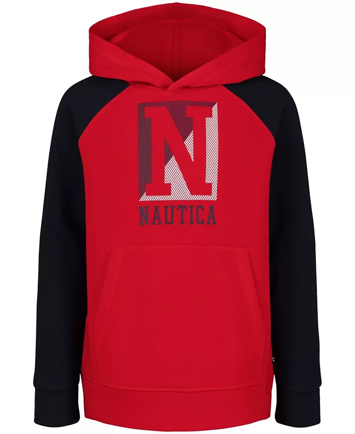 

Детский и мальчиковый худи с текстурой N Split Nautica, красный