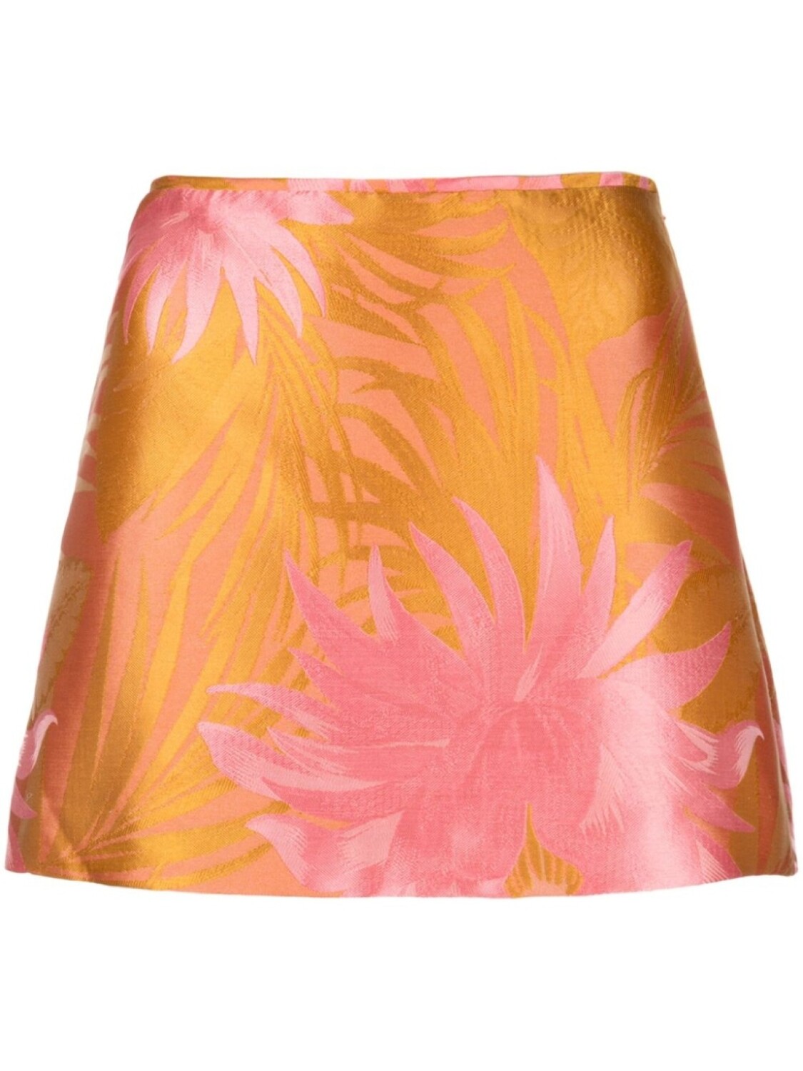 

Жаккардовая юбка мини с цветочным узором Cynthia Rowley, оранжевый