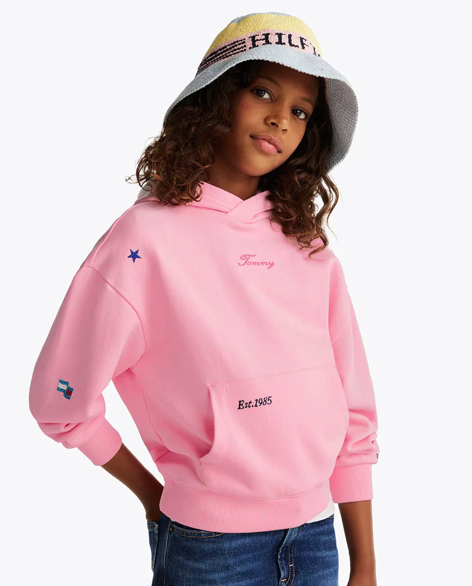 

Толстовка для девочки с принтом Tommy Hilfiger, цвет Rosa
