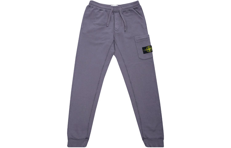 

STONE ISLAND Брюки-карго мужские серо-фиолетовые