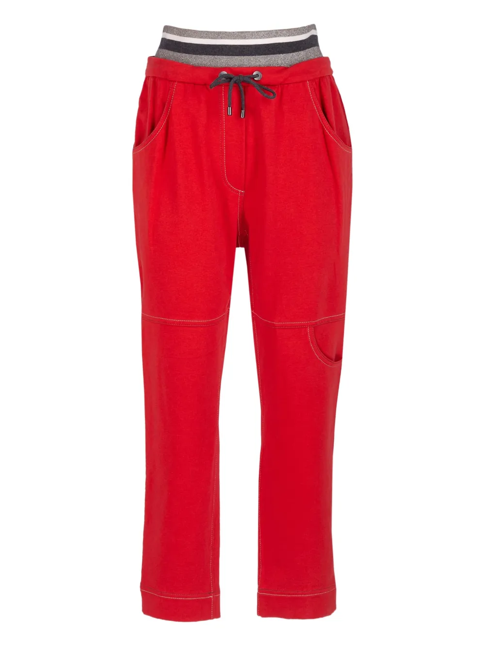 

Спортивные брюки с люрексом Brunello Cucinelli, красный