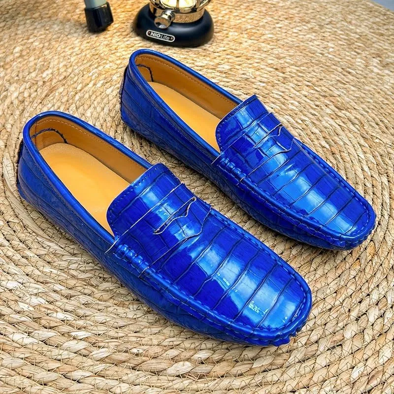 Лоферы мужские из веганской кожи в клетку, Deep Blue SayfuR — фото 2