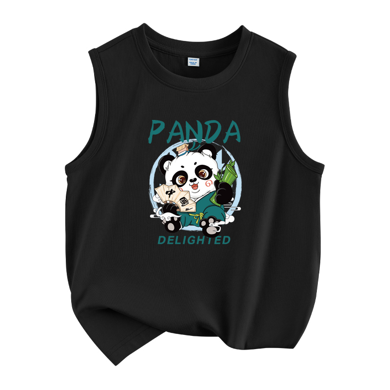 Детский топ и майка с круглым вырезом WARRIOR, medium серый/h china panda — фото 3