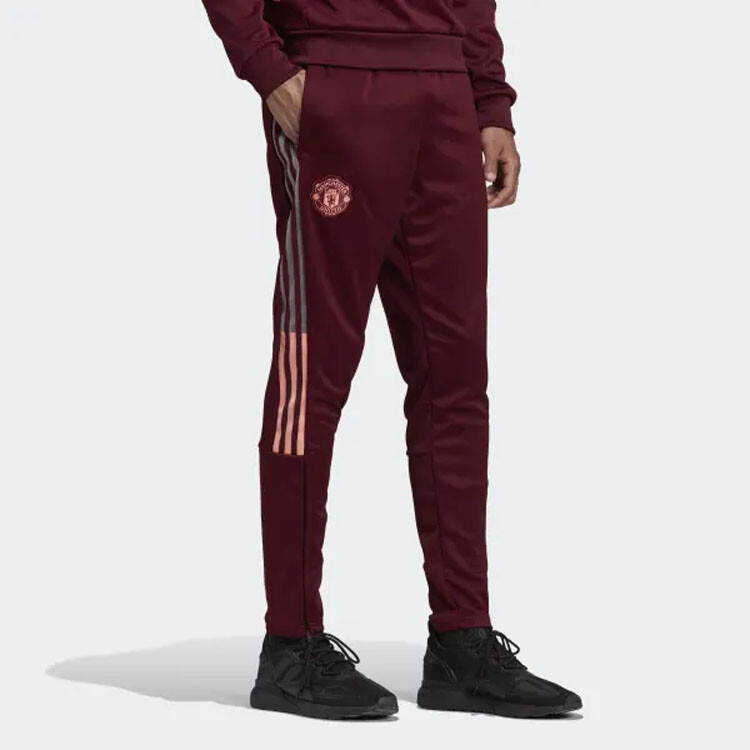 MANCHESTER UNITED THEATRE OF DREAMS трикотажные спортивные штаны мужские бордовые Adidas, цвет Burgundy — фото 3