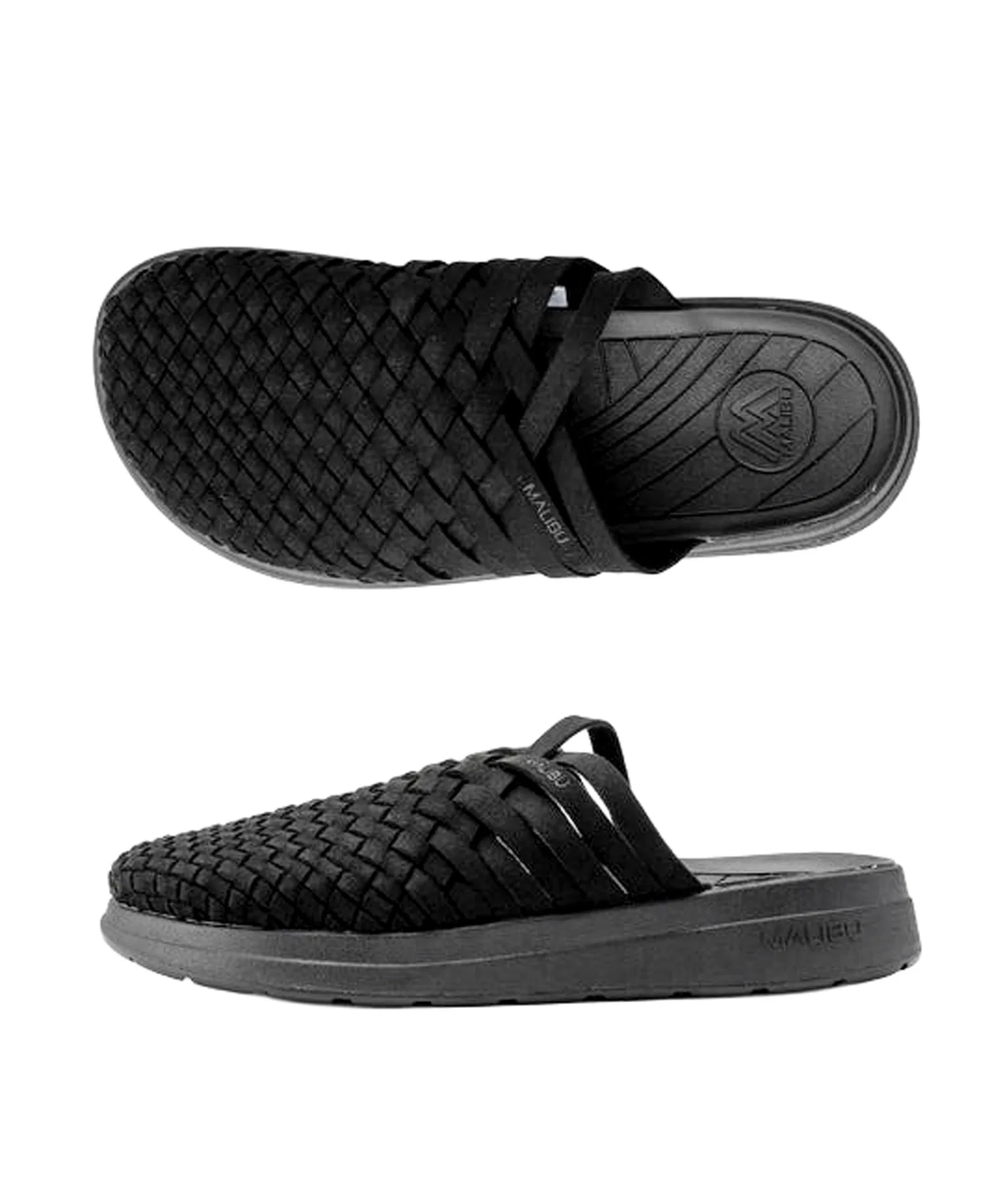 Унисекс сандалии из искусственной кожи MALIBU SANDALS COLONY чёрные
