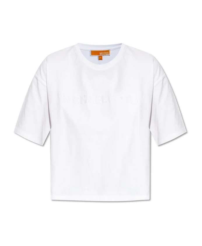 

Футболка оверсайз с вышитым логотипом. Michael Kors, белый