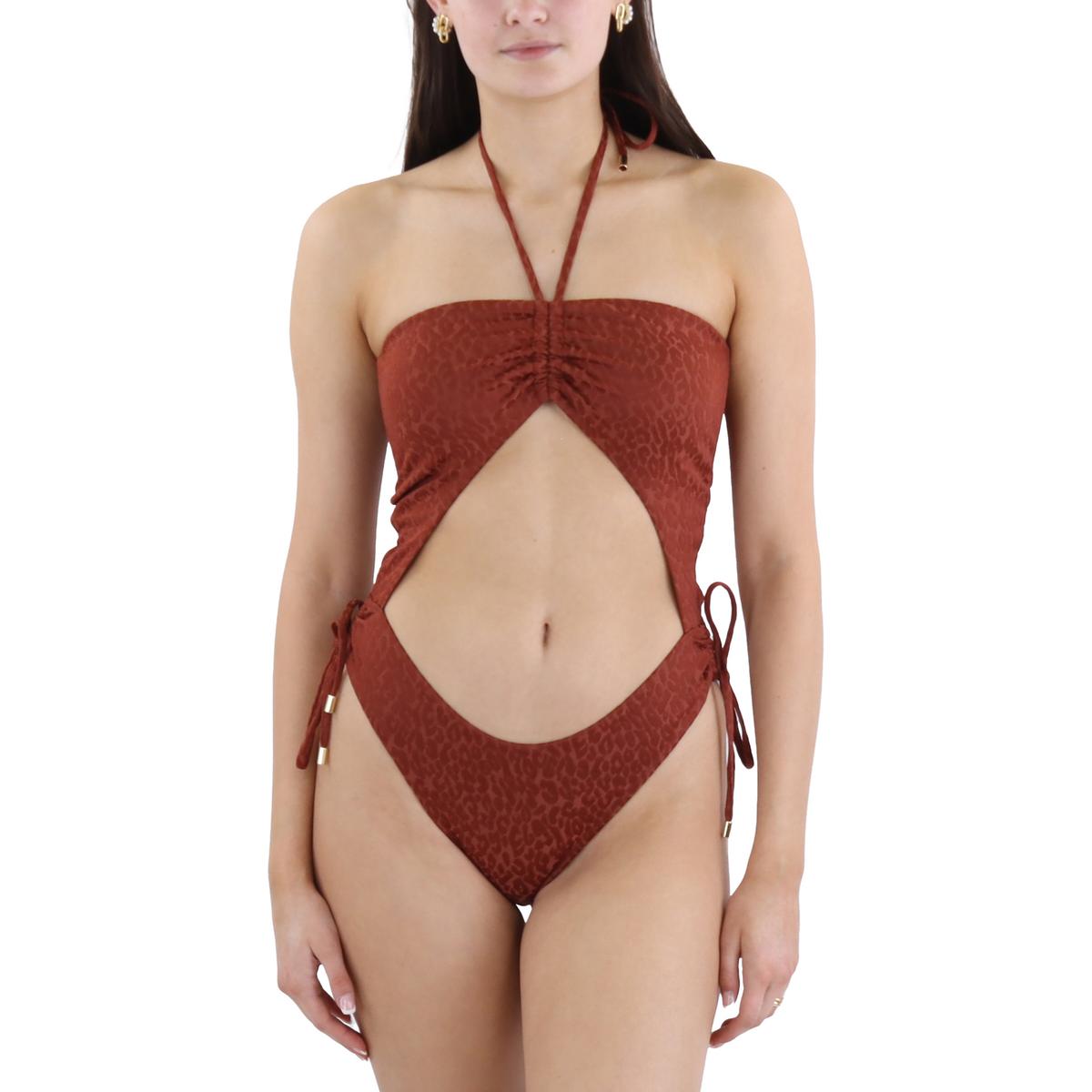 

Женский купальник One-Piece из полиэстера с вырезами BCBGMAXAZRIA, Paprika