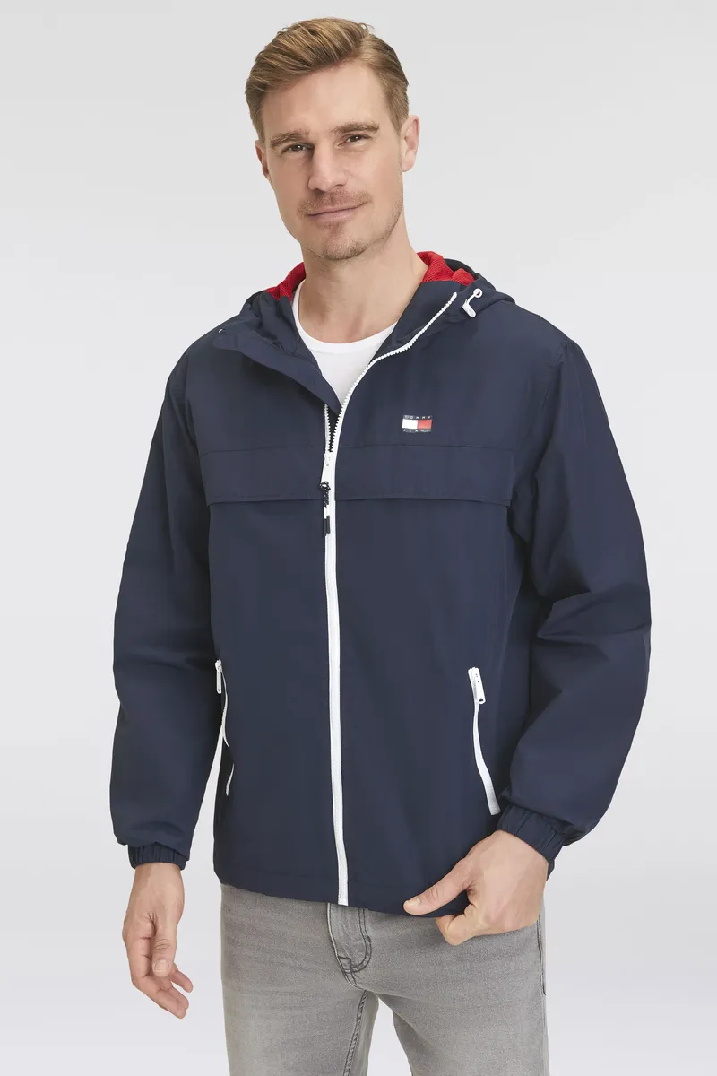 

Блузон Tommy Jeans "TJM CHICAGO WINDBREAKER EXT", с капюшоном, с капюшоном, синий