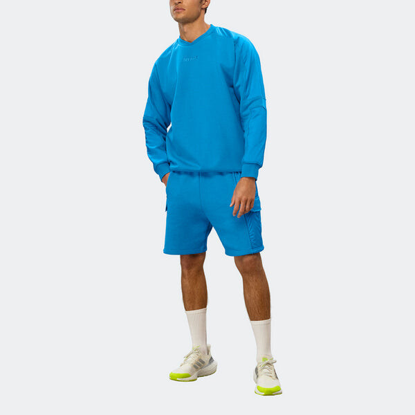 Толстовка adidas x Ivy Park Crossover Solid Color Chest Logo Embroidered Pullover Round Neck Long Sleeves Blue, синий — фото 3