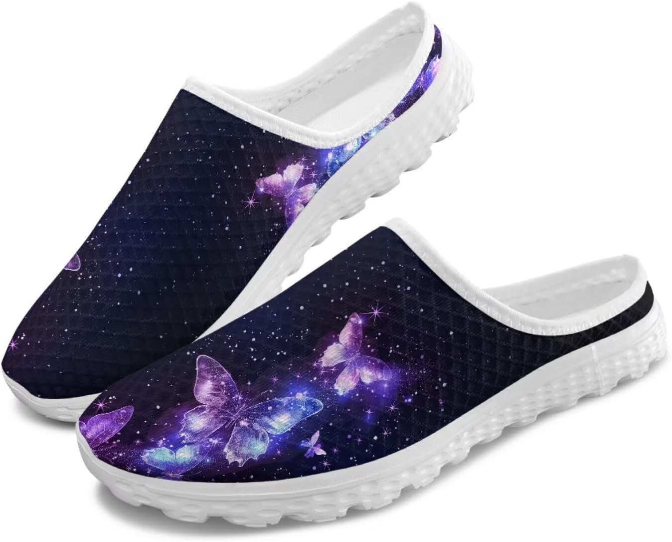 

Женские мюли и сабо Tomeusey, садовая обувь, кроссовки без задника - летние сетчатые тапочки с противоскользящей подошвой, обувь для прогулок на улице, фиолетовый