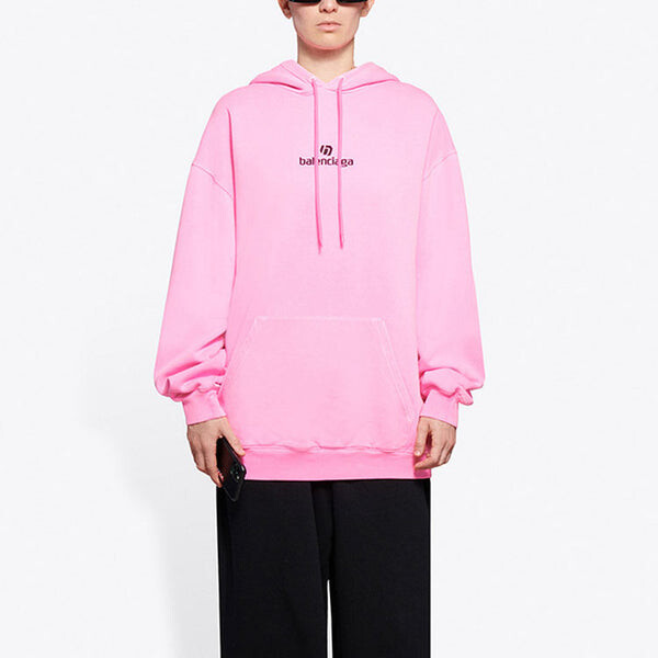 Свитер sponsor hoodie pink red Balenciaga, красный — фото 3